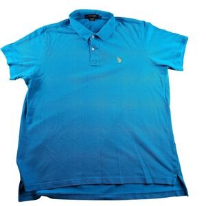 US Polo Assn Short Sleeve Polo Shirt Mens Size XXL Blue Classic Fit